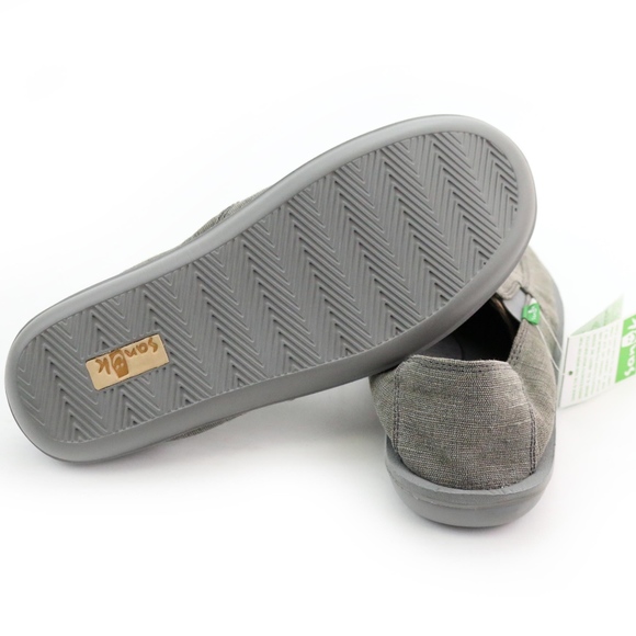 Sanuk Sidewalk Surfers Vice Charcoal Vintage Shoe - Picture 4 of 6